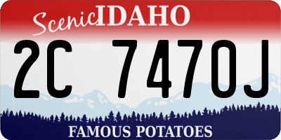 ID license plate 2C7470J
