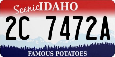 ID license plate 2C7472A
