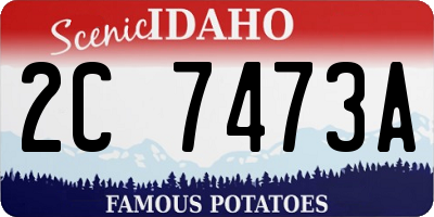 ID license plate 2C7473A