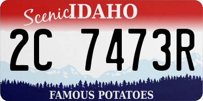 ID license plate 2C7473R