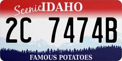 ID license plate 2C7474B