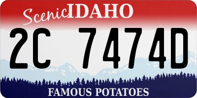 ID license plate 2C7474D