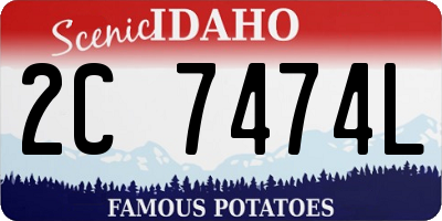 ID license plate 2C7474L