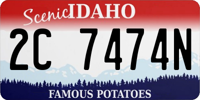 ID license plate 2C7474N