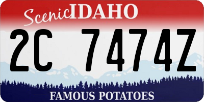ID license plate 2C7474Z