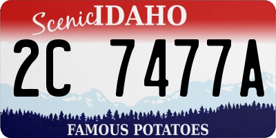 ID license plate 2C7477A