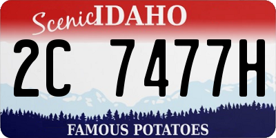 ID license plate 2C7477H