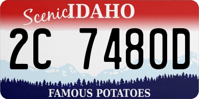 ID license plate 2C7480D