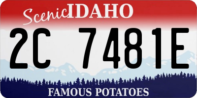 ID license plate 2C7481E