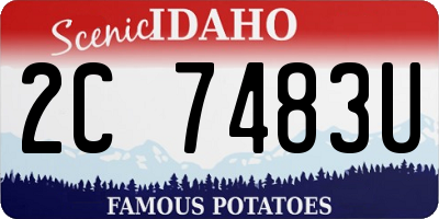 ID license plate 2C7483U