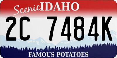 ID license plate 2C7484K