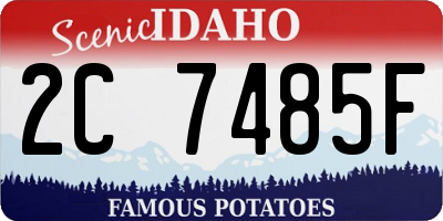 ID license plate 2C7485F