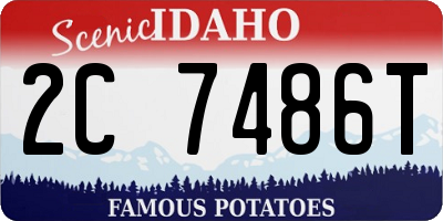 ID license plate 2C7486T