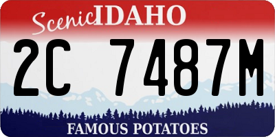 ID license plate 2C7487M