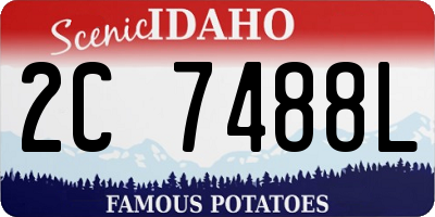 ID license plate 2C7488L