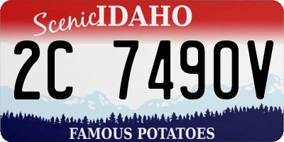 ID license plate 2C7490V