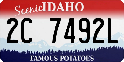 ID license plate 2C7492L