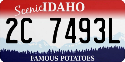 ID license plate 2C7493L