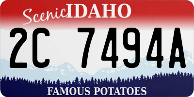 ID license plate 2C7494A