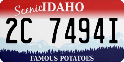 ID license plate 2C7494I