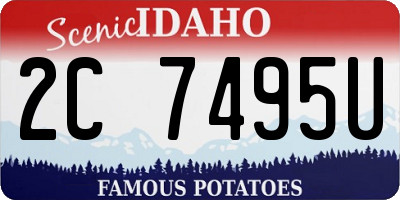 ID license plate 2C7495U