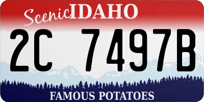 ID license plate 2C7497B