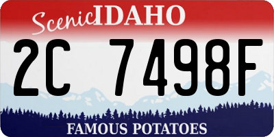 ID license plate 2C7498F
