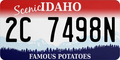 ID license plate 2C7498N