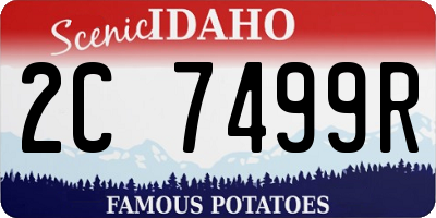 ID license plate 2C7499R