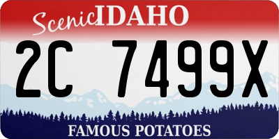 ID license plate 2C7499X