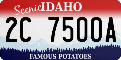 ID license plate 2C7500A