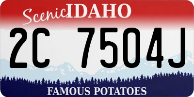 ID license plate 2C7504J