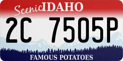 ID license plate 2C7505P