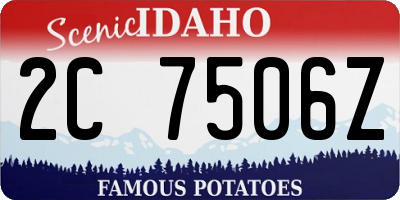 ID license plate 2C7506Z