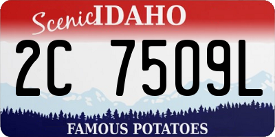 ID license plate 2C7509L