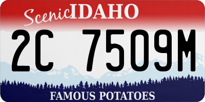 ID license plate 2C7509M