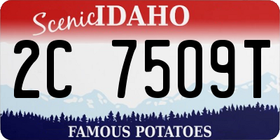 ID license plate 2C7509T