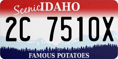 ID license plate 2C7510X