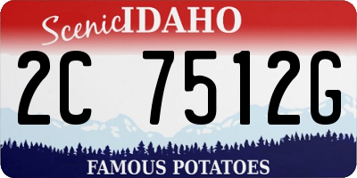 ID license plate 2C7512G