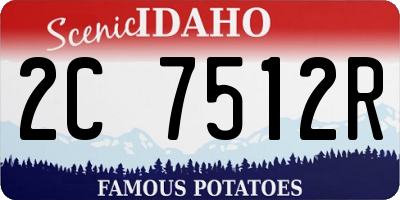 ID license plate 2C7512R