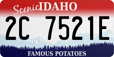 ID license plate 2C7521E