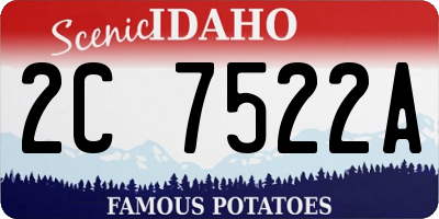 ID license plate 2C7522A