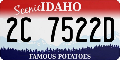 ID license plate 2C7522D