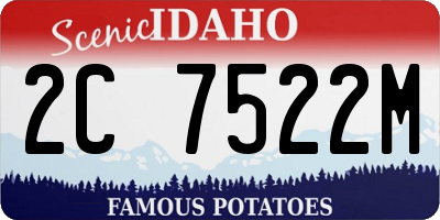 ID license plate 2C7522M