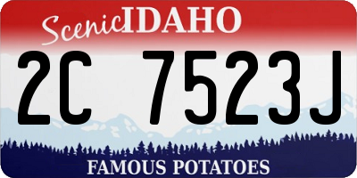 ID license plate 2C7523J