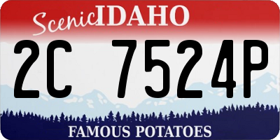 ID license plate 2C7524P