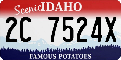 ID license plate 2C7524X