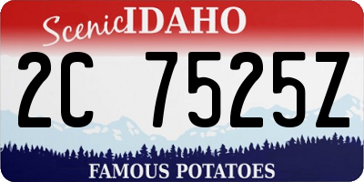 ID license plate 2C7525Z