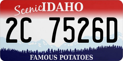 ID license plate 2C7526D