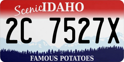ID license plate 2C7527X